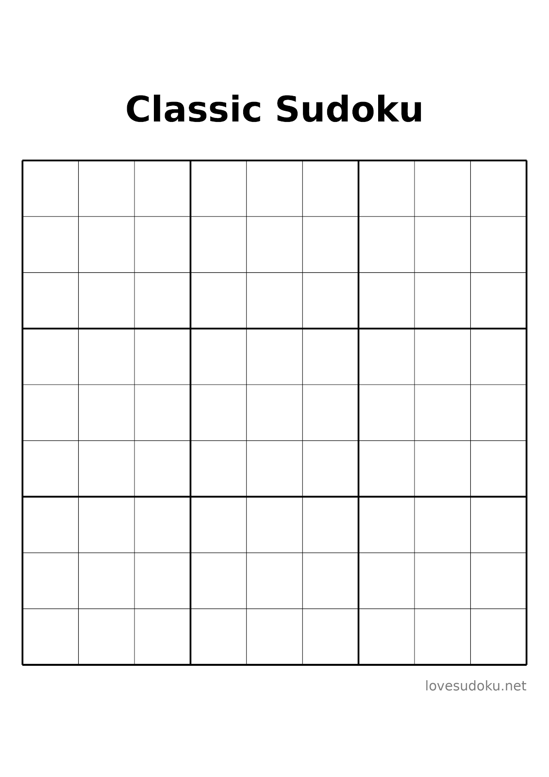free printable sudoku games
